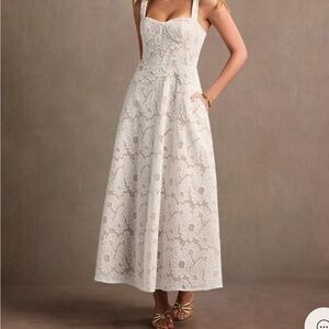 Azazie Charlotte White Lace Maxi Dress
